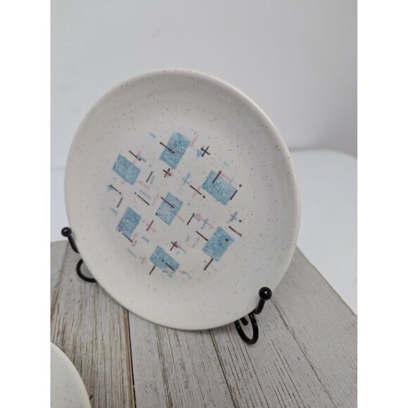 Vintage Set of 5 Vernonware Metlox Heavenly Days 6 1/4” Bread Plates MCM - Picture 3 of 9